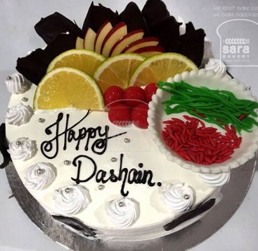 Florida Mix Fruit Happy Dashain Cake FV100