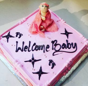 Pink Baby Shower Cake BS112