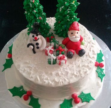 Two Tier Christmas Cake CM103