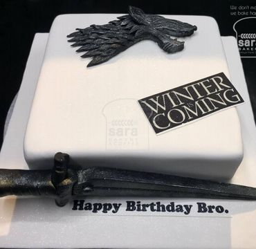 Wolf and Sword Cake HM306